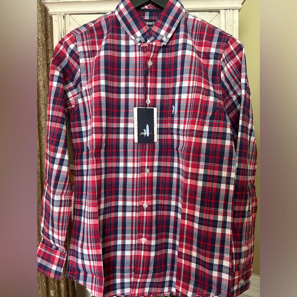 NEW Johnnie-O Button Down Youth 14